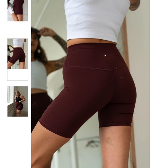 Azur Fit burgundy bike shorts size XS - BNWT - Picture 5 of 7